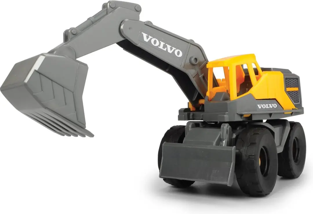 Dickie Toys Mack/Volvo Graafmachine & Lader 70cm - Licht & Geluid - Grijs/Geel/Zwart - afbeelding 6 van 6