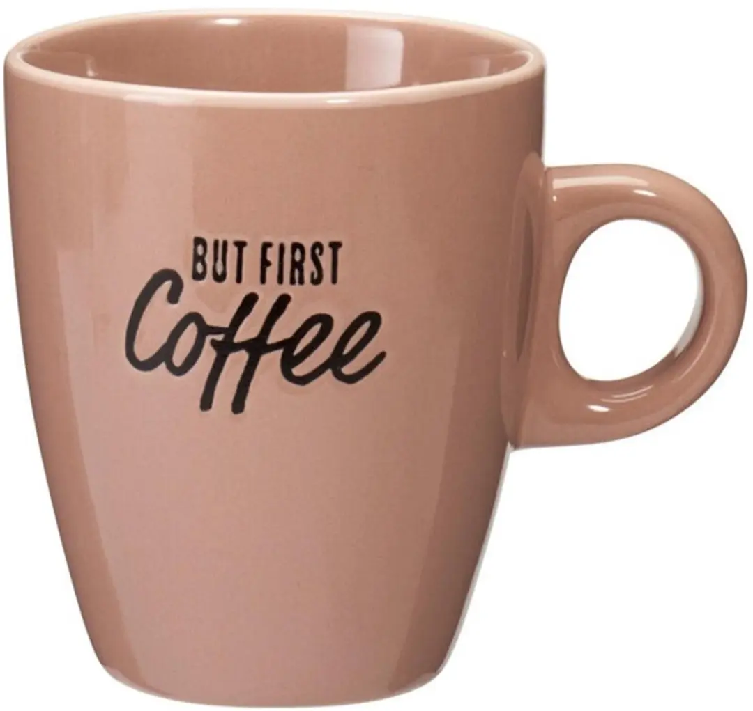 Excellent Houseware Siaki Barista Café Mokken - 220ml - Oudroze - 2 Stuks