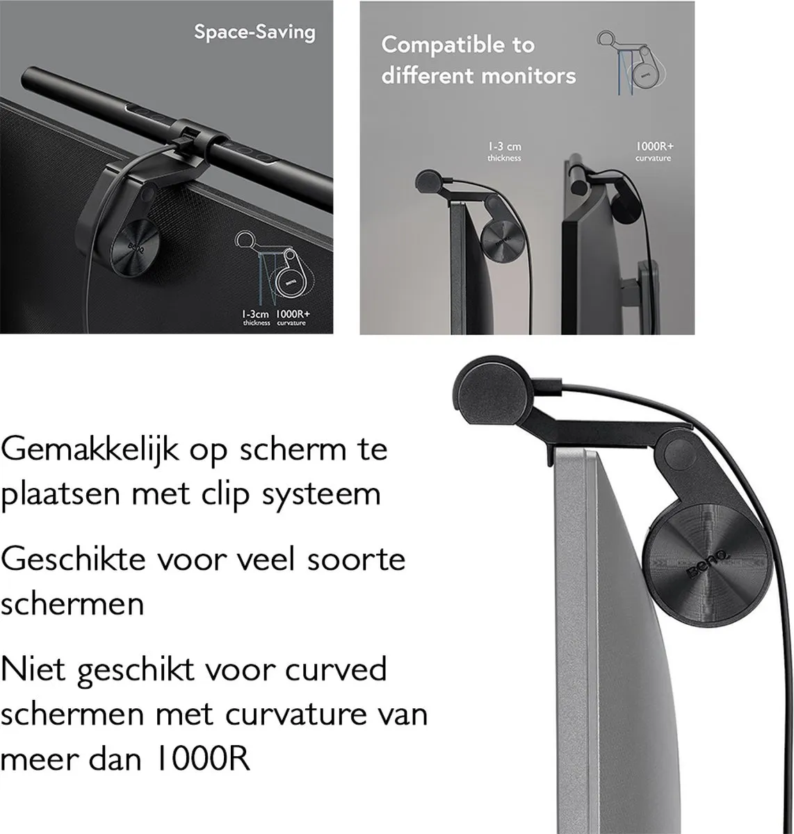 BenQ Screenbar LED Bureaulamp - 45cm - Zwart - afbeelding 6 van 6