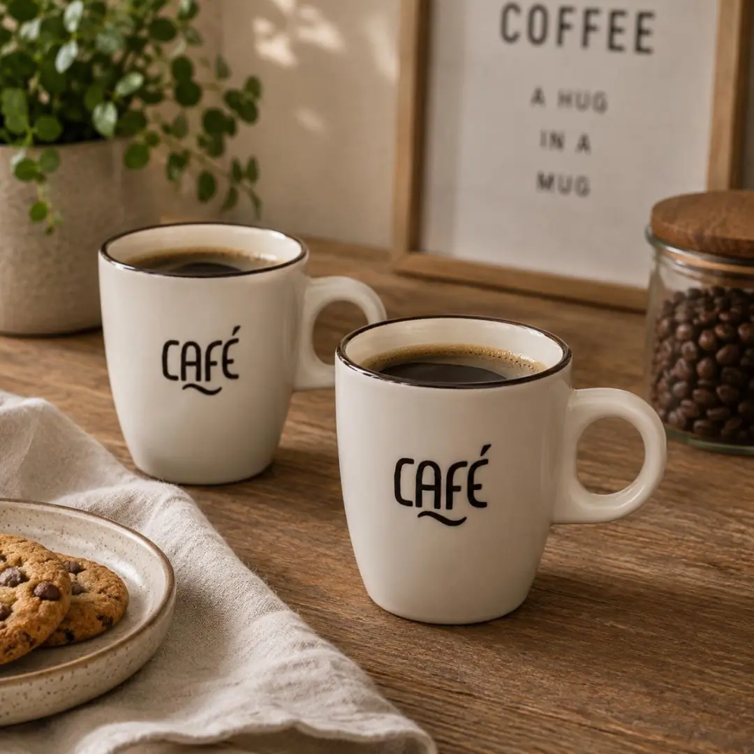 Excellent Houseware Siaki Barista Cafe Mokken - 10 Stuks 220ml - Creme
