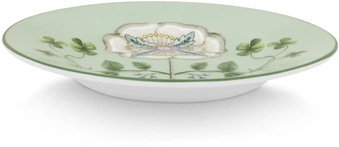 Pip Studio Petit Four Lily&Lotus Porselein - 12cm - Lichtgroen