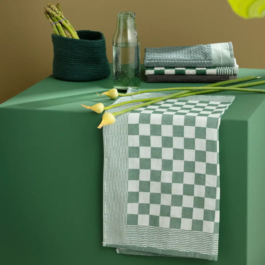 DDDDD Barbeque Theedoeken Set - 6 Stuks 65x65cm Groen