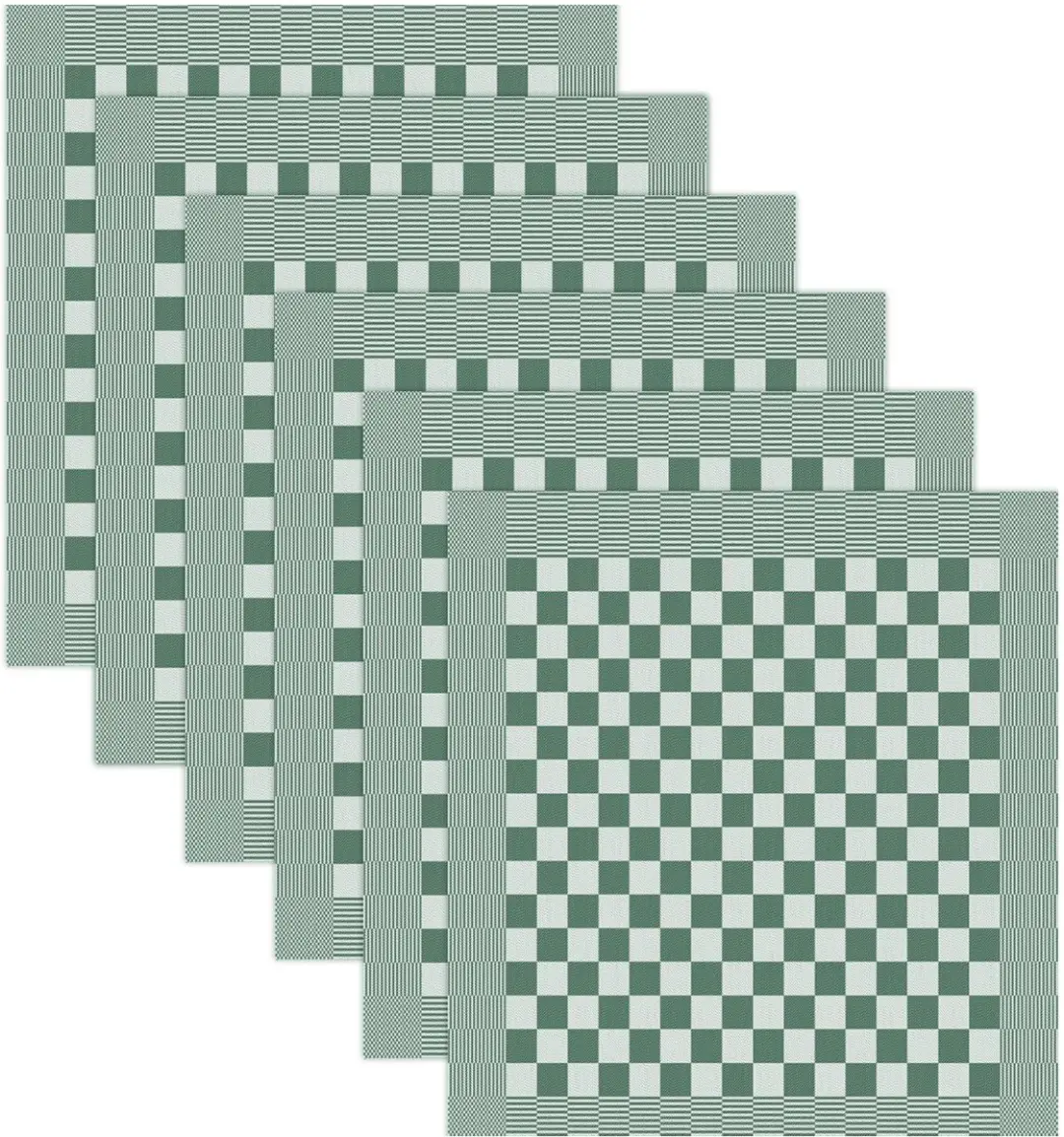 DDDDD Barbeque Theedoeken Set - 6 Stuks 65x65cm Groen