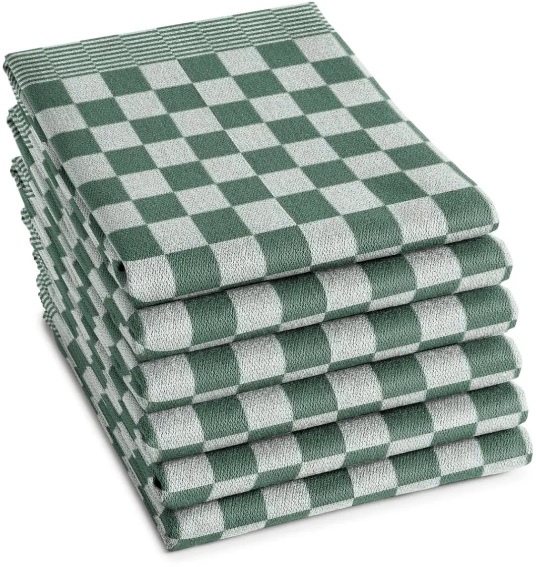 DDDDD Barbeque Theedoeken Set - 6 Stuks 65x65cm Groen