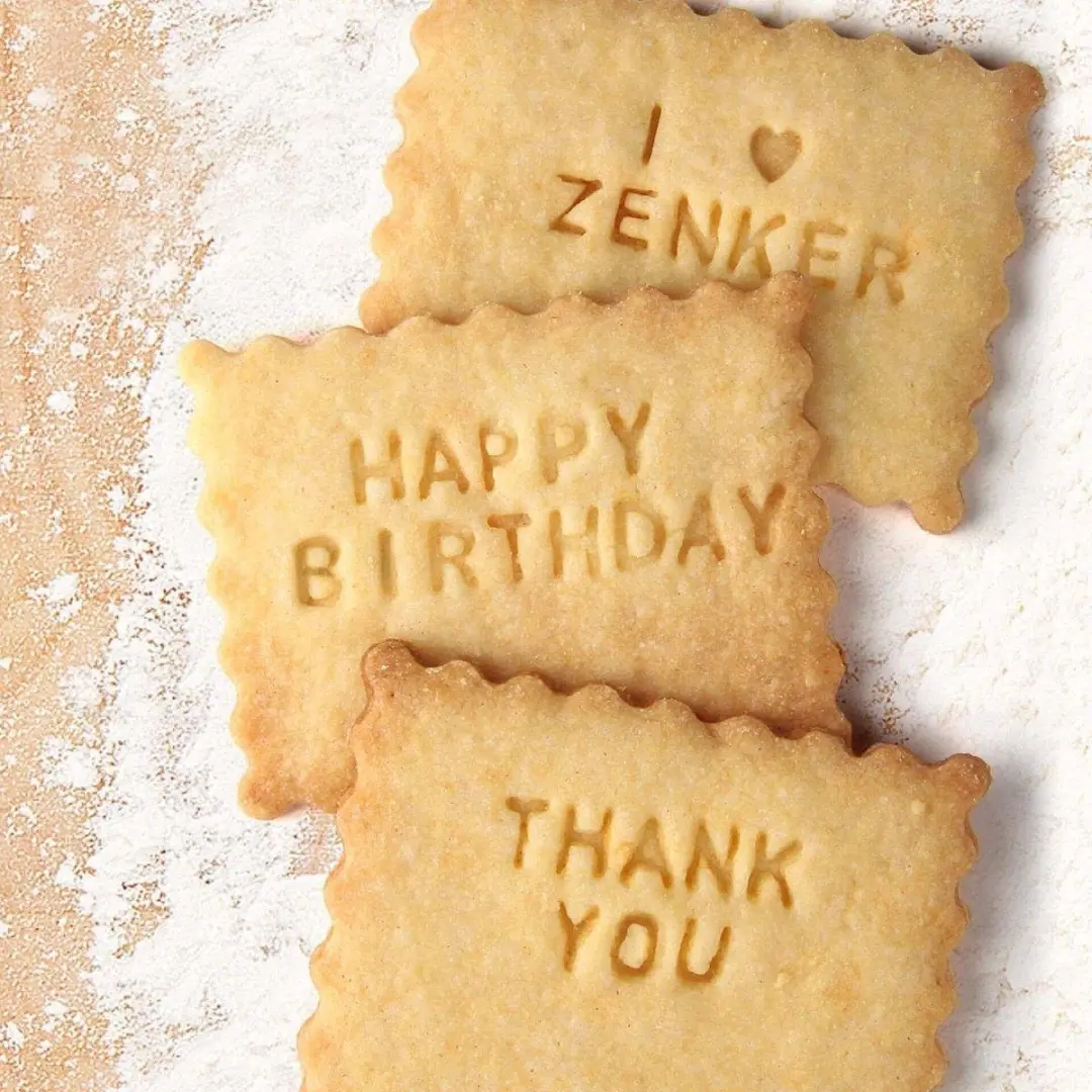 Zenker Smart Pastry Alfabetstempels - 2 Stuks Grijs
