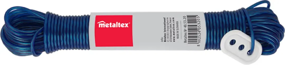 Metaltex Waslijndraad 20m - Blauw - Met Spanner