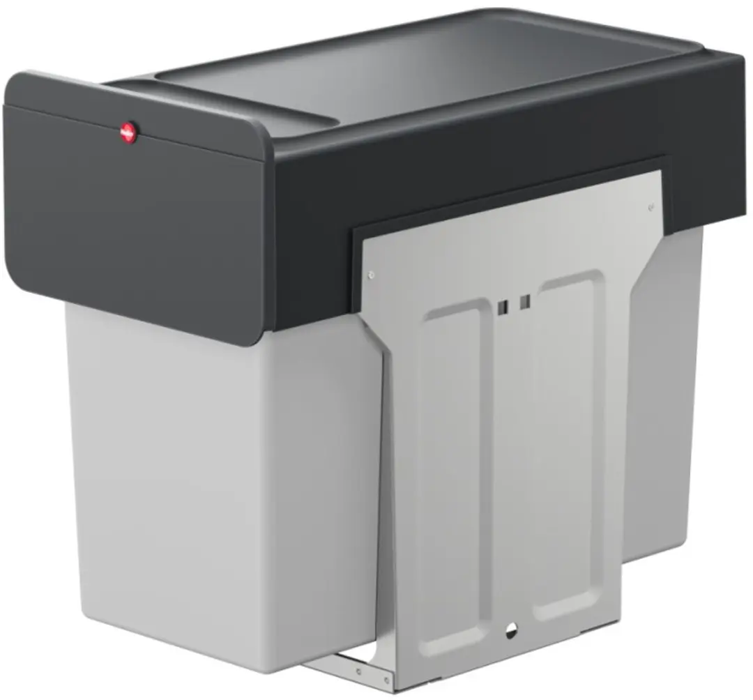 Hailo Inbouwemmer Eco-line Duo 2x14L - Staal/Zwart