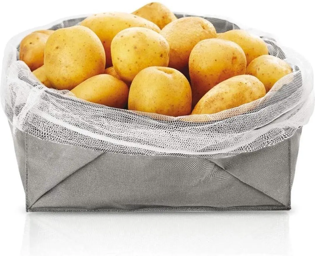 Metaltex Opvouwbare Opbergmand 23x23cm - 6L - Grijs/Wit
