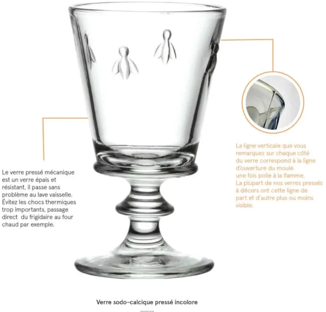 La Rochère Bee Wijnglas 24cl - Set van 6