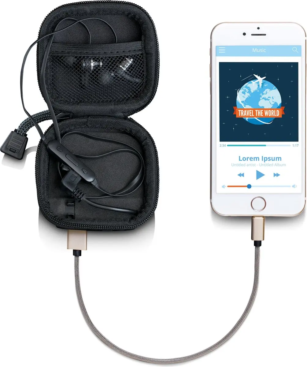 Nedis Lenco PBC-10GY Powerbank Case - Grijs