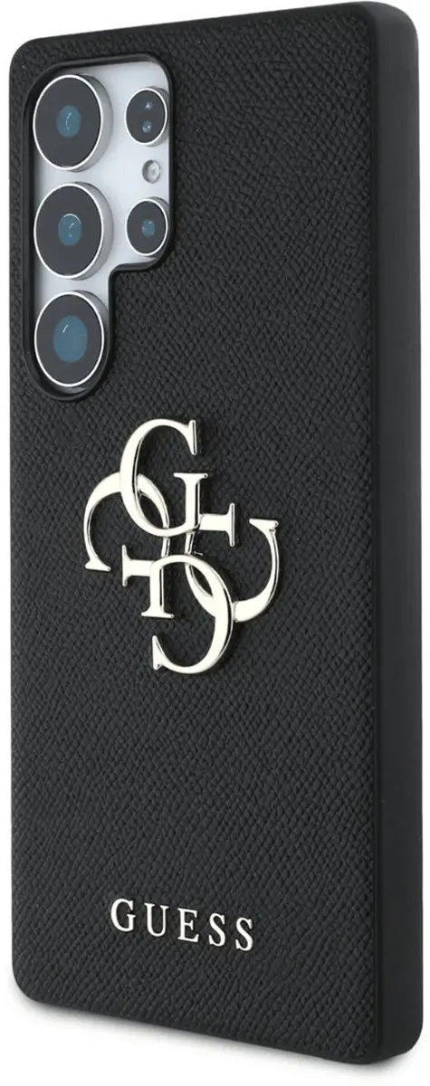 GUESS 4G Metal Logo Saffiano Backcover GUHCS25LPGT4MBK - Zwart - afbeelding 6 van 6