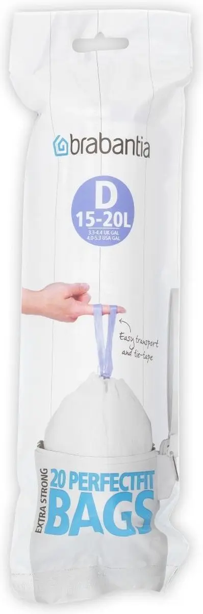 Brabantia PerfectFit Afvalzakken Code D 20 Stuks