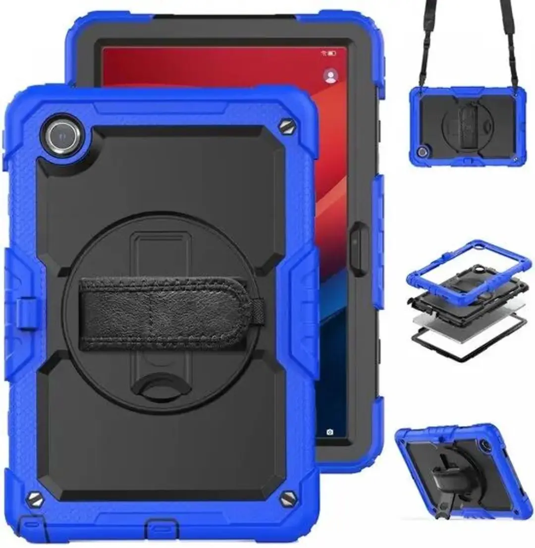 Selected Hoes Lenovo Idea Tab K11 Gen 2 - Blauw - Screenprotector & 360° Handriem