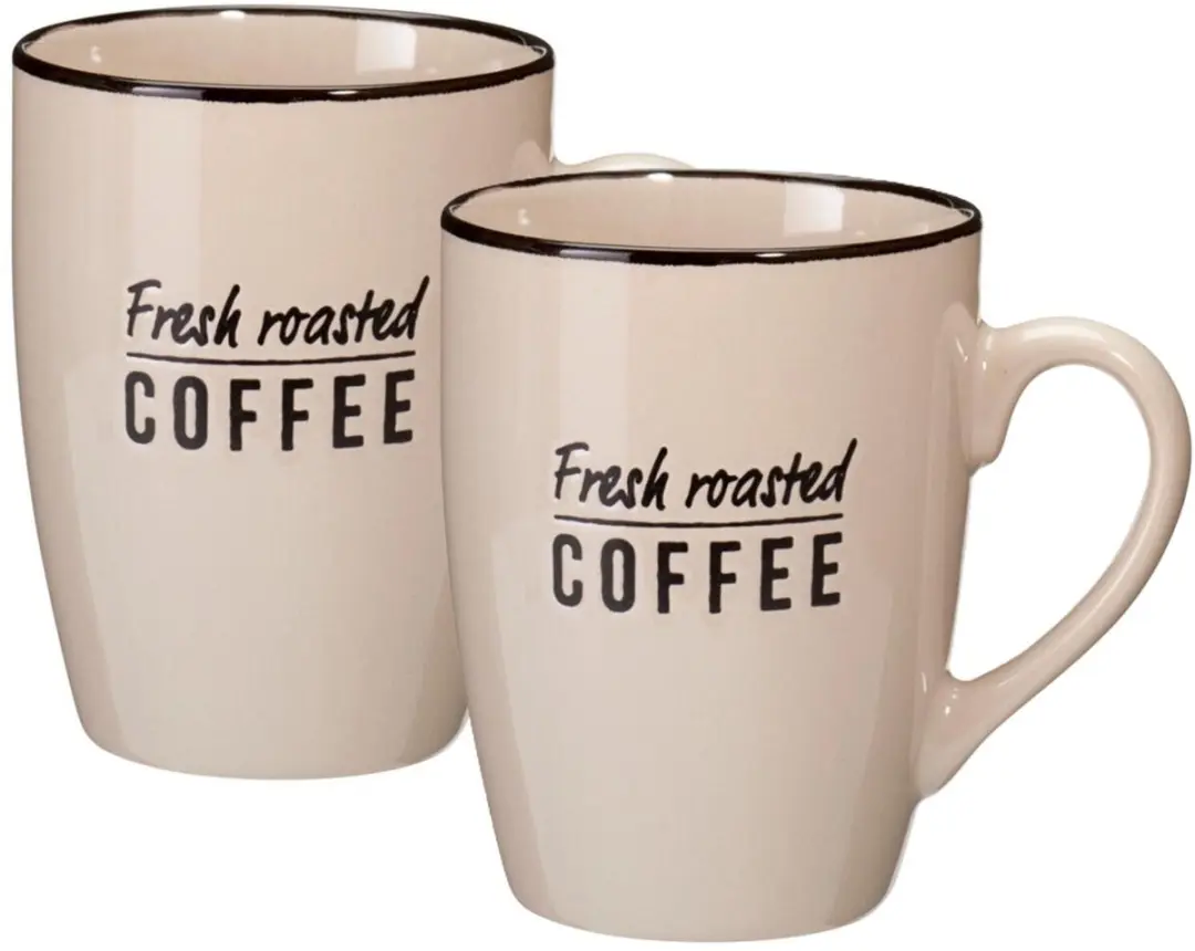 Excellent Houseware Siaki Barista Café Mokken - 8 Stuks 340ml - Beige