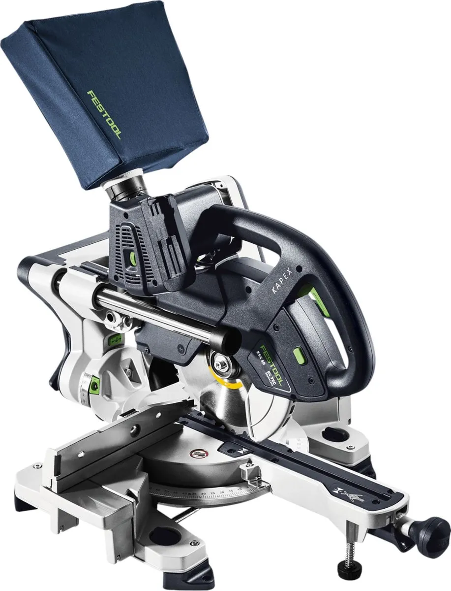 Festool KAPEX KSC 60 EB-Basic accu afkortzaag 18 V / 36 V 216 mm borstelloos + 4x accu 5.0 Ah + lader + Systainer