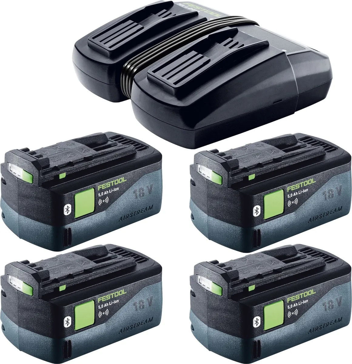 Festool KAPEX KSC 60 EB-Basic accu afkortzaag 18 V / 36 V 216 mm borstelloos + 4x accu 5.0 Ah + lader + Systainer