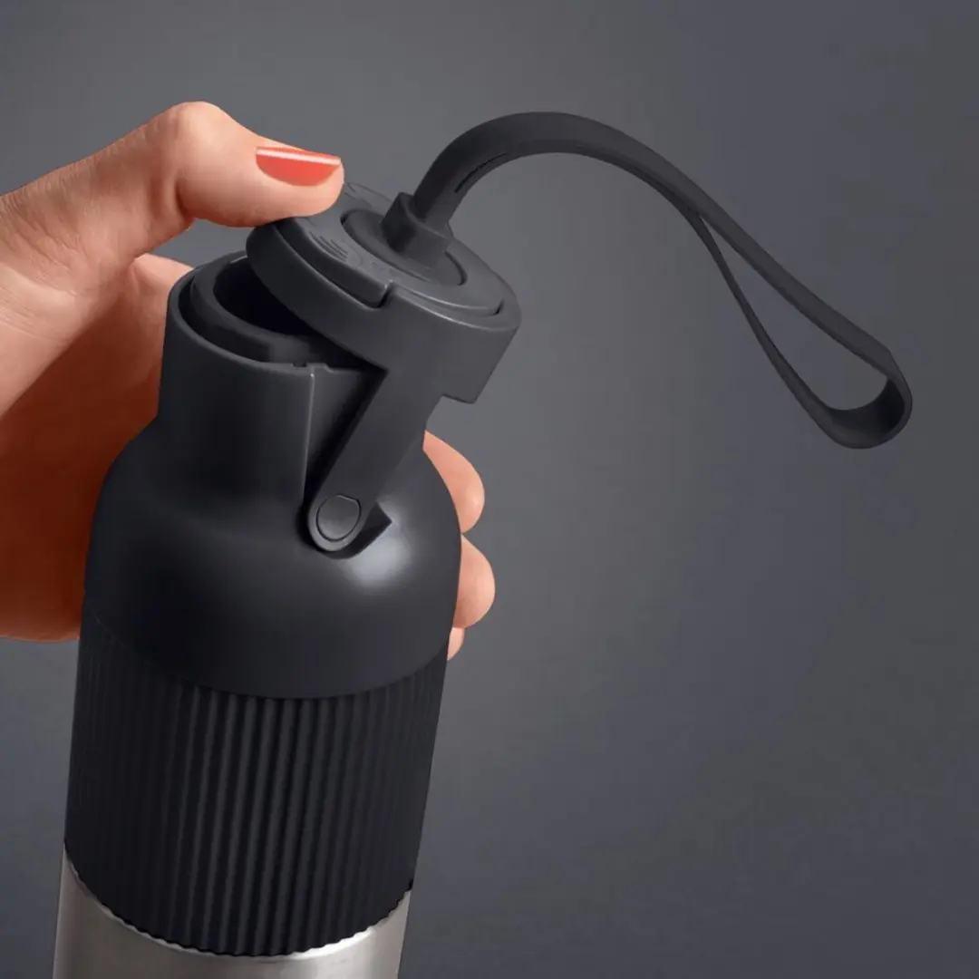 Tefal BeYou Flip Drinkfles 2-delige set 1,2L - Zwart - afbeelding 6 van 6