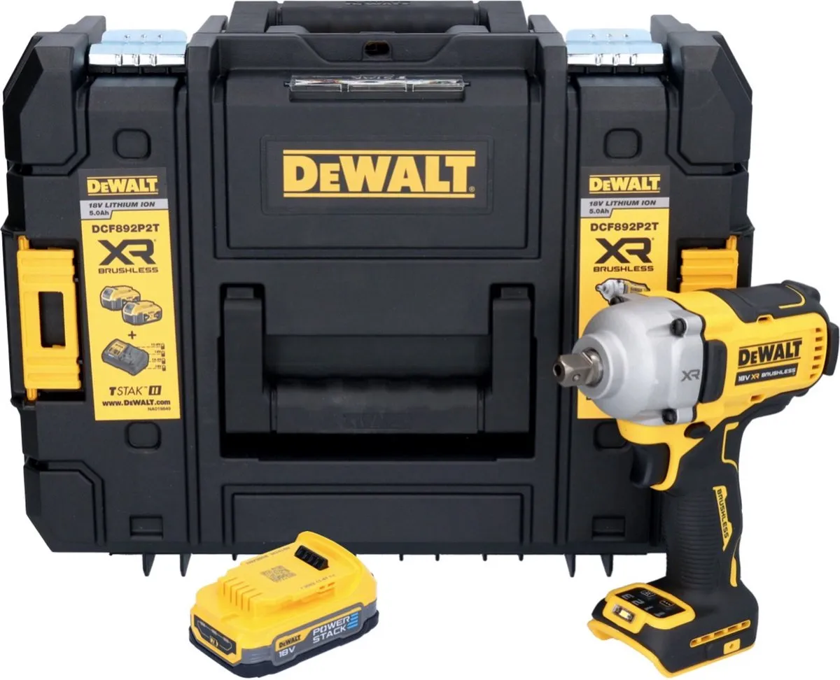 DeWalt DCF 892 NT Slagmoersleutel 18V 813Nm - 1x 1,7Ah Accu - afbeelding 4 van 5