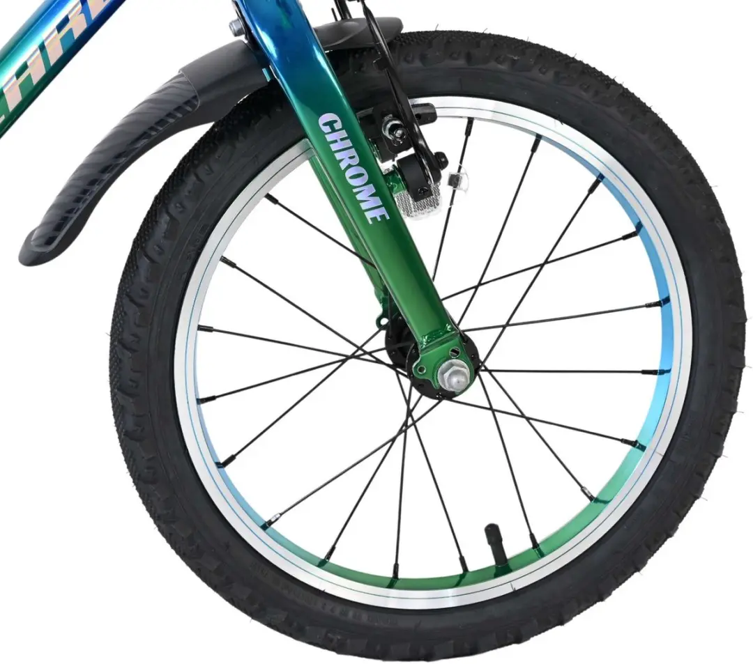 Volare Chrome Kinderfiets 16 inch - Jongens - Blauw Groen - afbeelding 6 van 6
