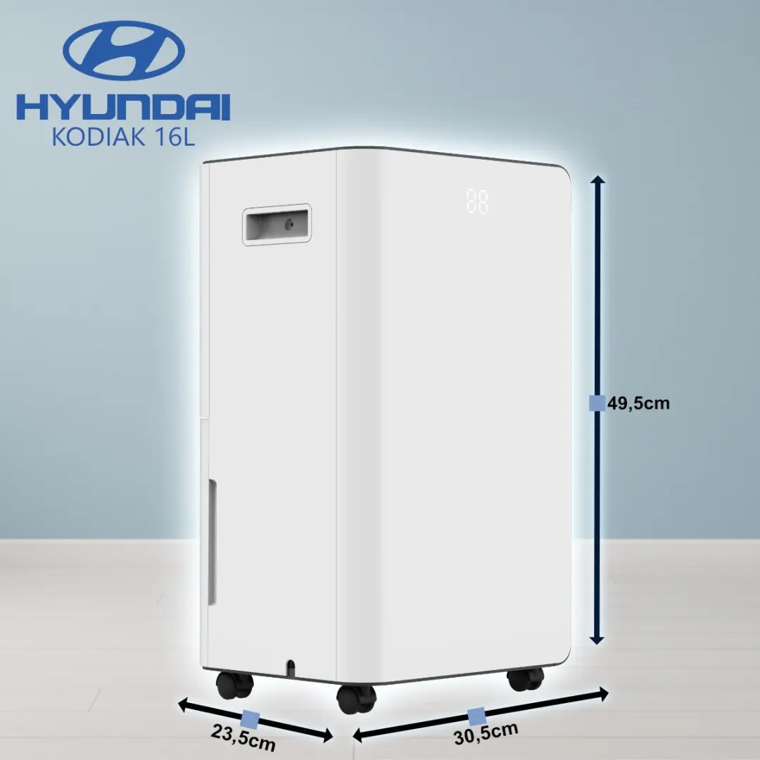 Hyundai Kodiak 16L Luchtontvochtiger 16L/dag - 75 m² - Wit - afbeelding 6 van 6