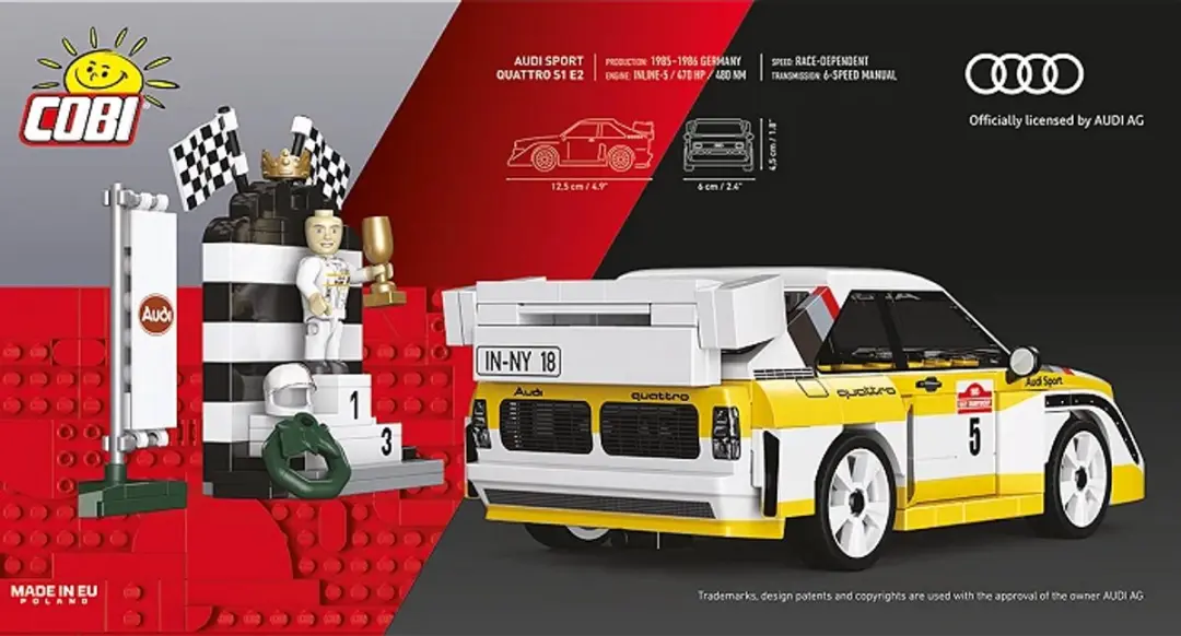 Cobi Audi Sport Quattro S1 E2 Rally Legend - 230 Onderdelen - afbeelding 6 van 6
