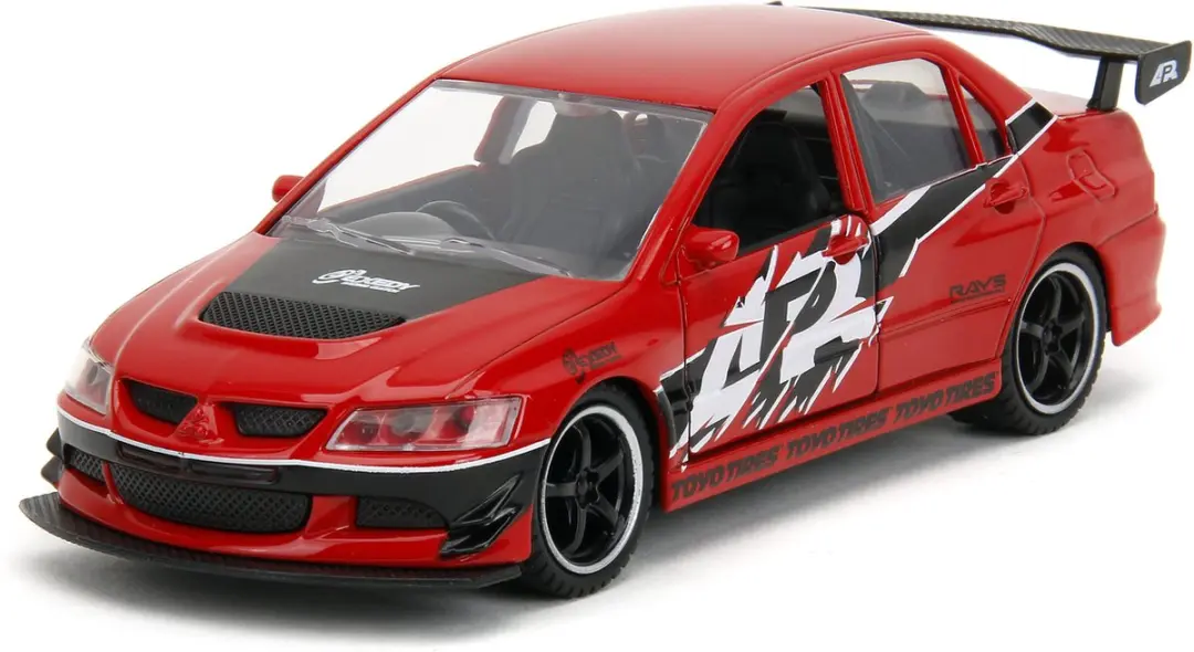 Jada Toys Fast & Furious Mitsubishi Lancer Evo + Nissan Skyline R34 GTR 1:32 - Rood/Zilver