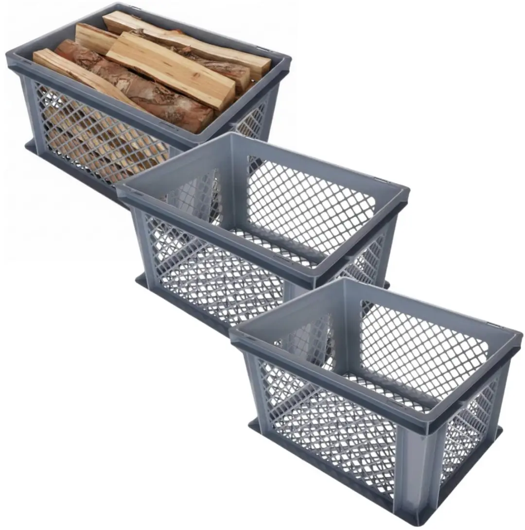 Bellatio Design Opbergbox 3x - Grijs - 40x30x22cm - afbeelding 6 van 6