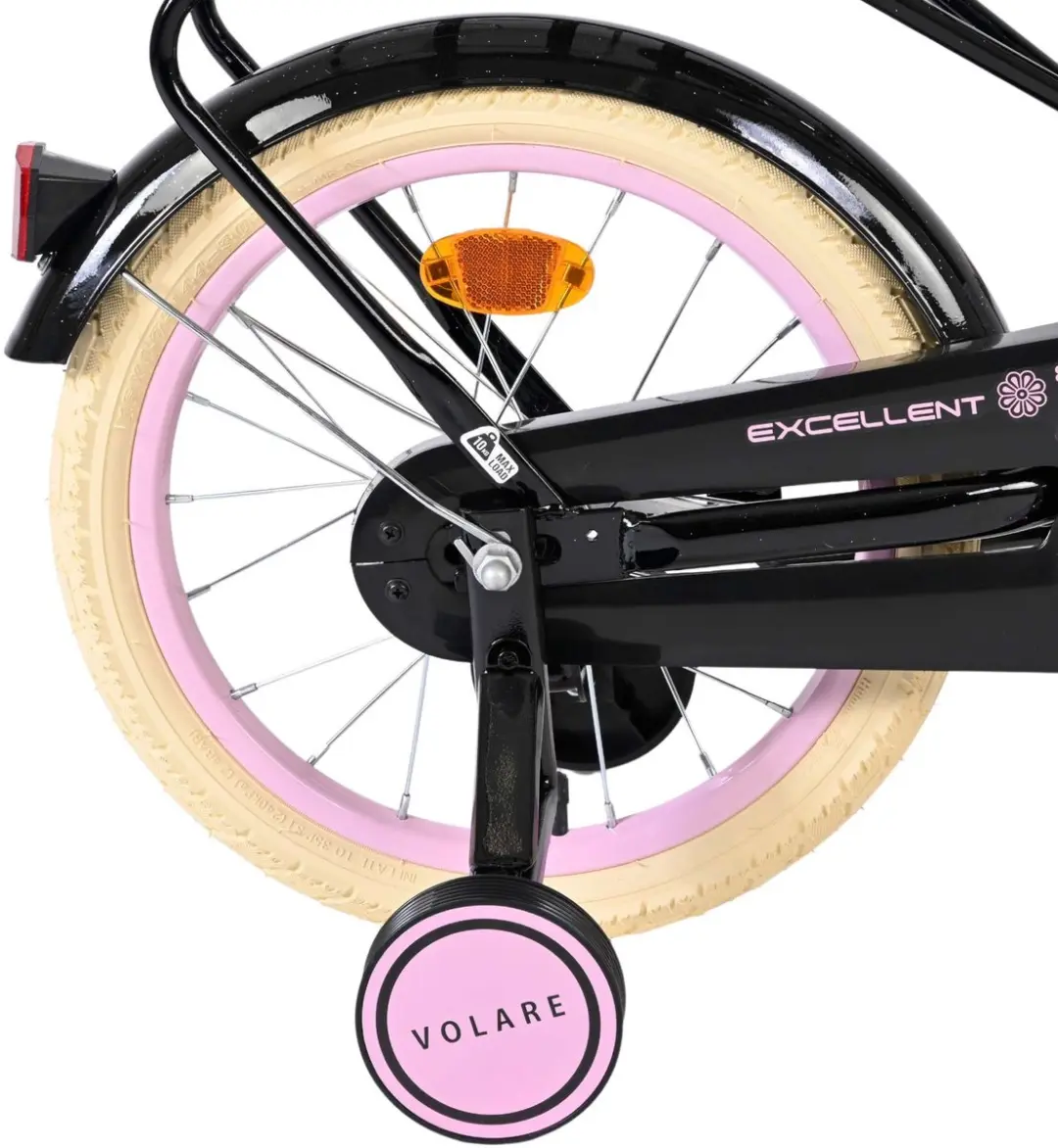 Volare Excellent Kinderfiets 16 inch - Meisjes - Zwart - afbeelding 6 van 6