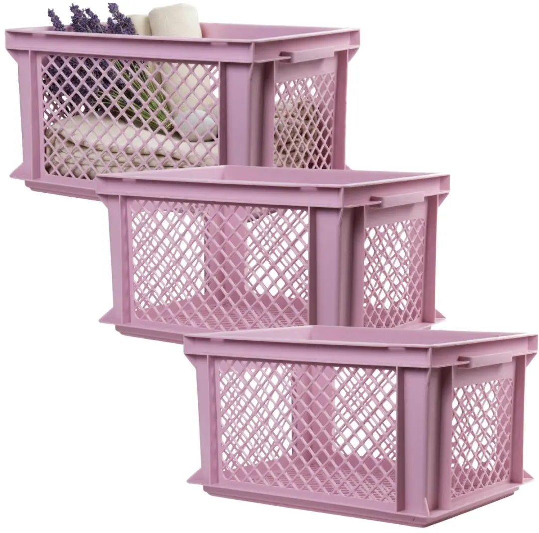 Bellatio Design Opbergbox 40x30x22cm - Oudroze - 3 Stuks - afbeelding 6 van 6