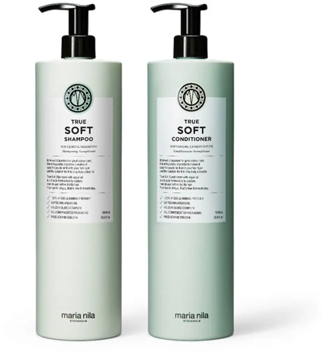 Maria Nila True Soft XL Care Set - Shampoo & Conditioner 1000ml
