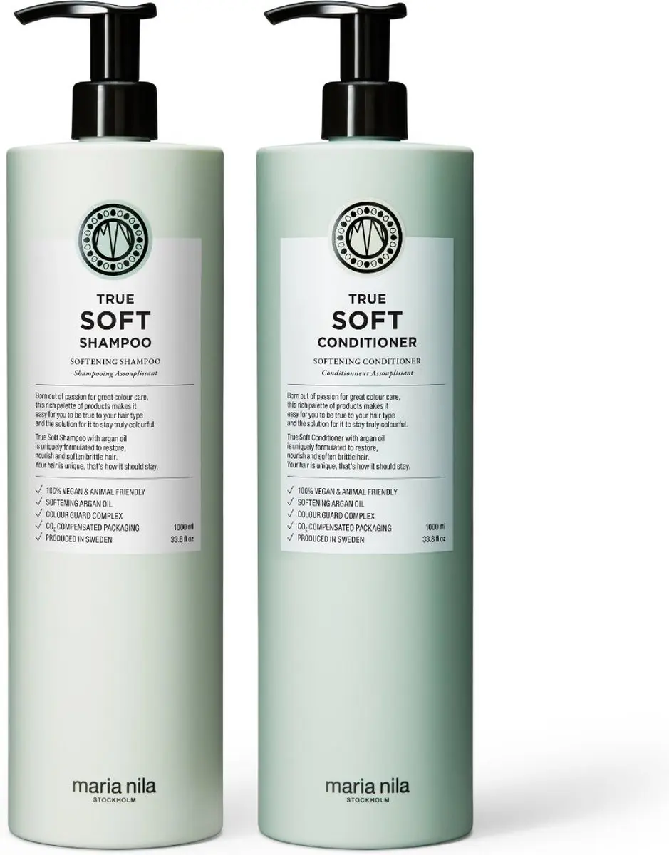 Maria Nila True Soft XL Care Set - Shampoo & Conditioner 1000ml