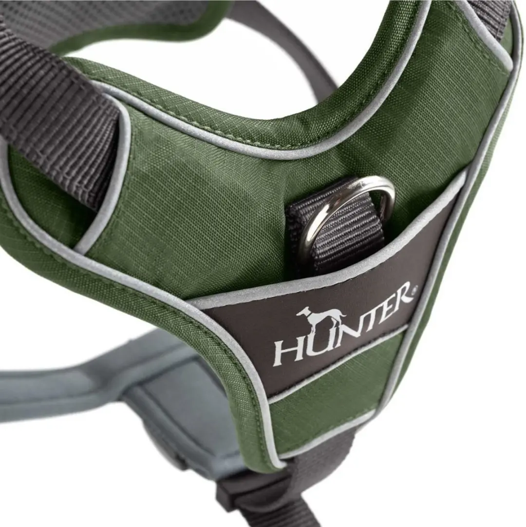 Hunter Harnas Divo Groen&Grijs - Hondentuig S/M 52-68cm
