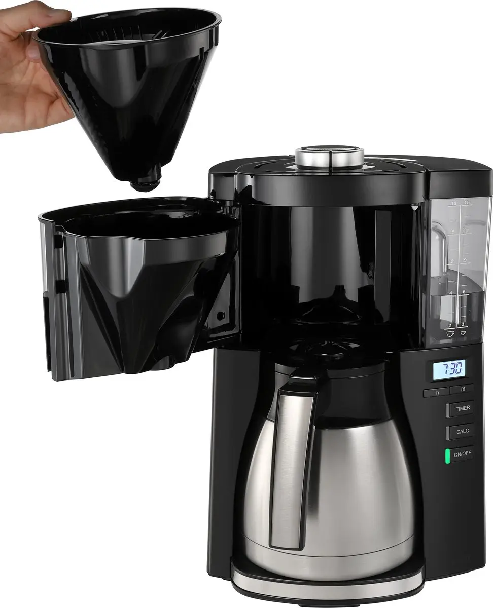 Melitta Look Therm Timer 1025-18 Koffiezetapparaat - 10 Kopjes - 1,25L - Zwart