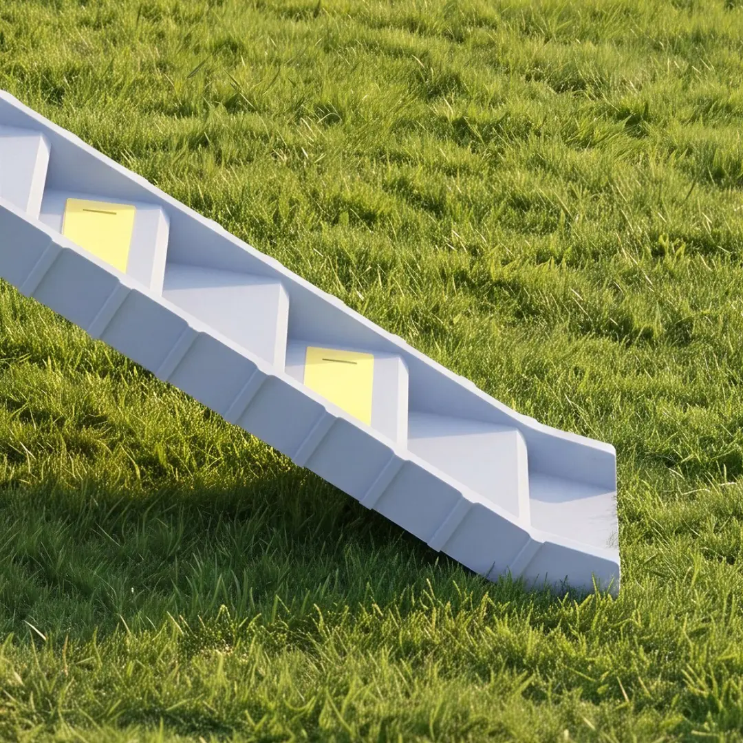 Pawhut Pet Ramp Kunststof - 154x40x7,5cm - Grijs