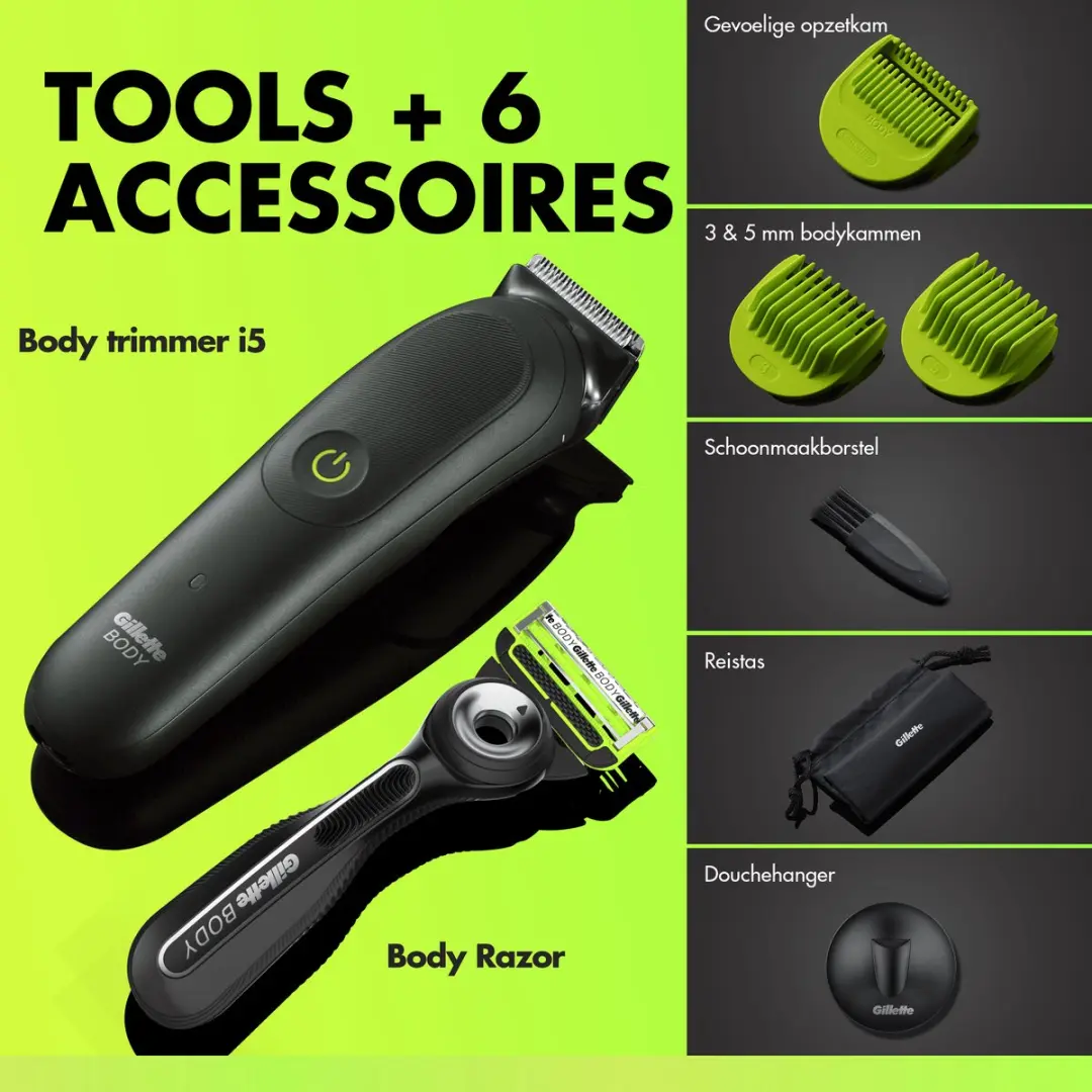 GilletteLabs i5 Body + Intime Trimmer & Scheerapparaat - Zwart - afbeelding 2 van 6