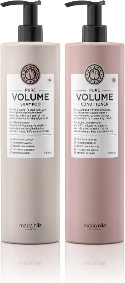 Maria Nila Pure Volume XL Care Set - Shampoo & Conditioner 1000ml