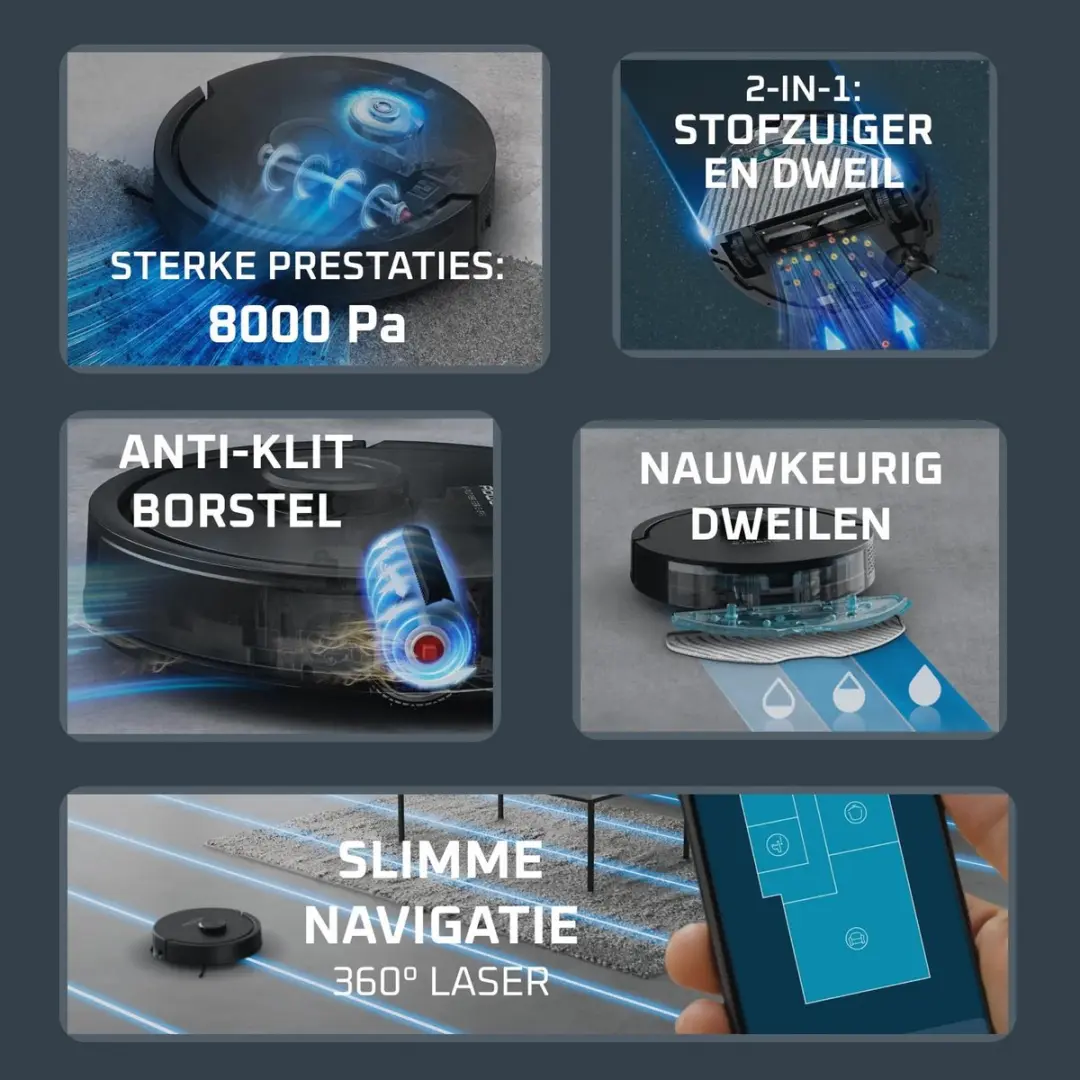 Rowenta X-Plorer Serie 275 RR8865 Robotstofzuiger - Zwart - afbeelding 6 van 6