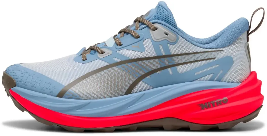 PUMA Voyage Nitro 4 Hardloopschoenen 41 - Trail - Zen Blue/Ultra Red/Mouse Gray