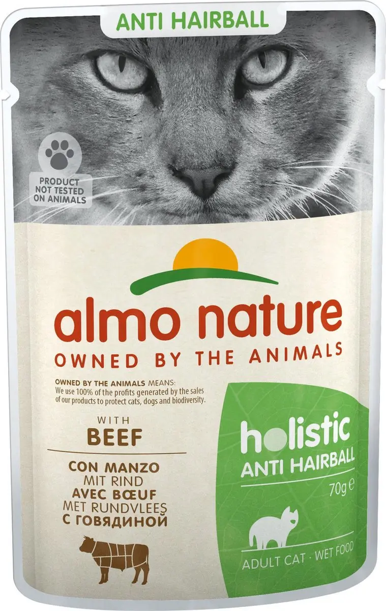 Almo Nature Anti-Hairball Natvoer Rund 70g