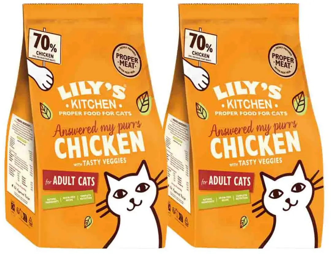 Lily's Kitchen Kattenvoer Droog Adult Kip & Groenten - 2x2kg