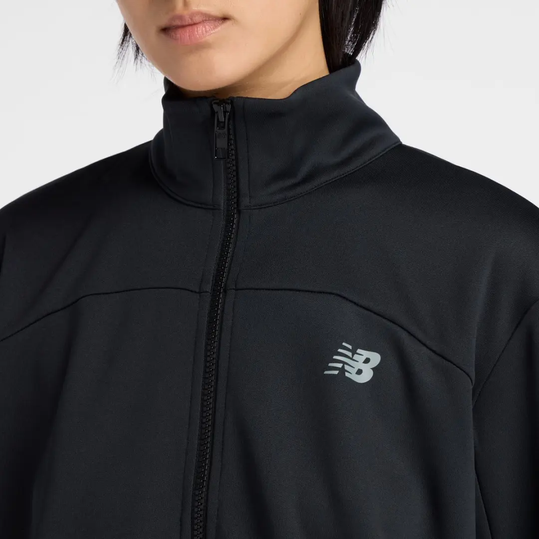 New Balance Sport Double Knit Dames Sportjas L - Zwart