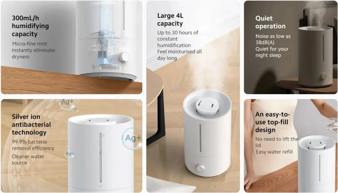 Xiaomi Humidifier 2 Lite BHR6605EU Luchtbevochtiger - 4L