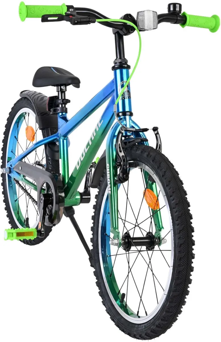 Volare Chrome Kinderfiets 18 inch - 1 Versnelling - Blauw Groen