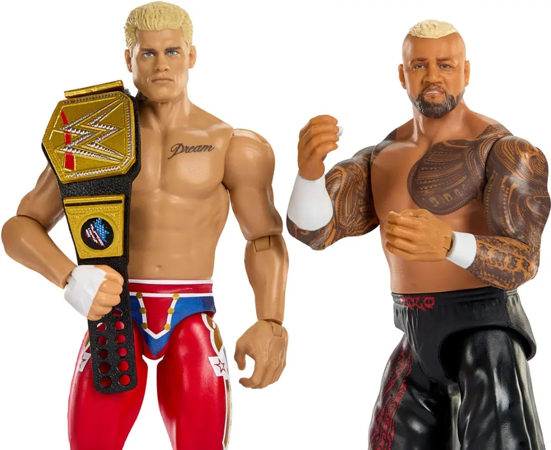 Mattel WWE Hoofdevenement Cody Rhodes vs Solo Sikoa JHJ54 - Meerkleurig