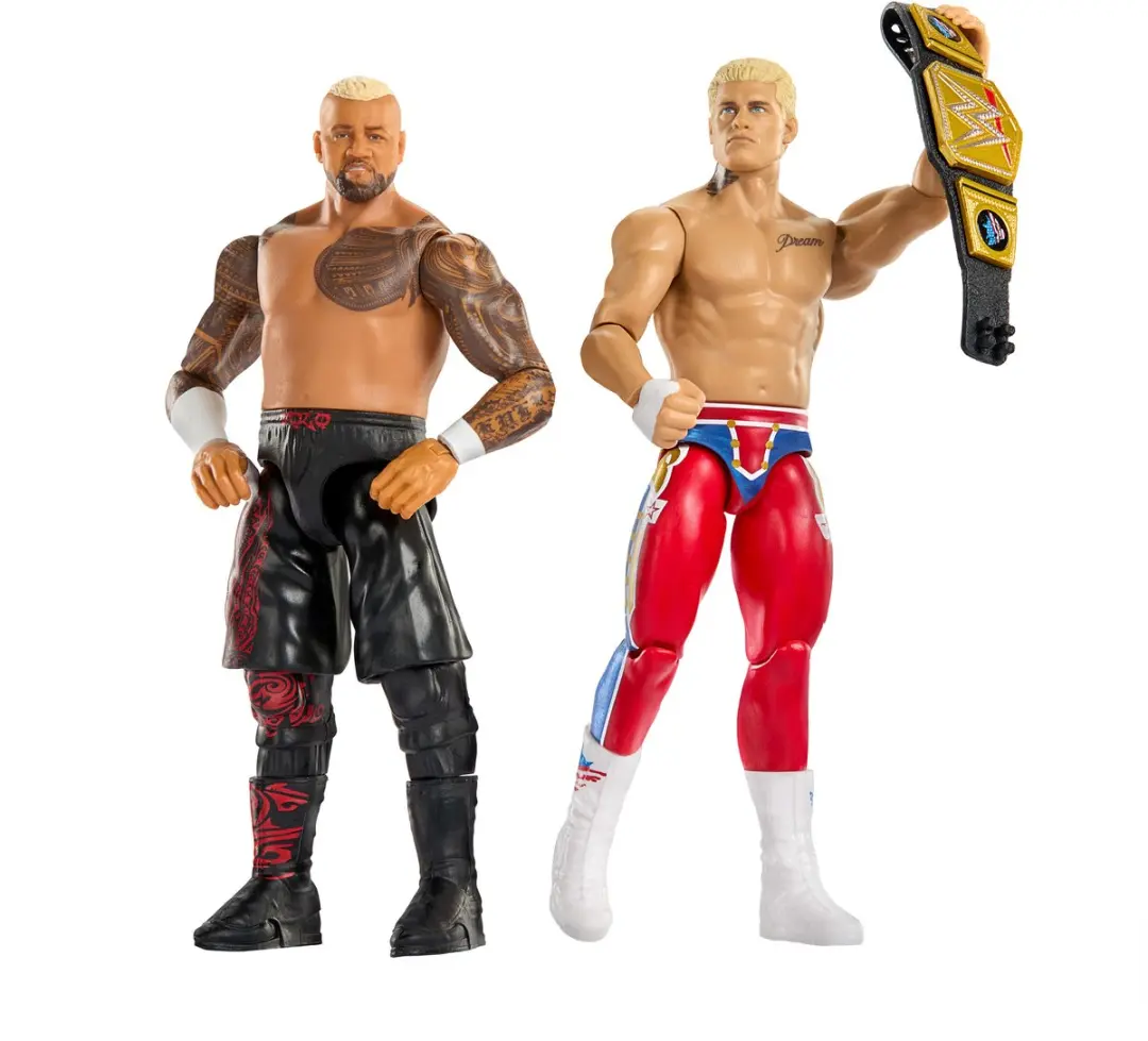 Mattel WWE Hoofdevenement Cody Rhodes vs Solo Sikoa JHJ54 - Meerkleurig