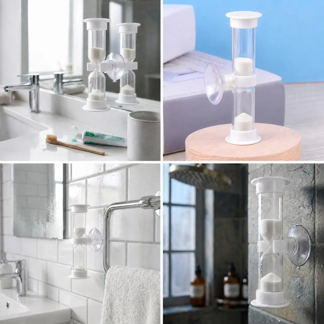 Bellatio Design Zandloper Douche/Badkamer Timer 5 Min - Wit