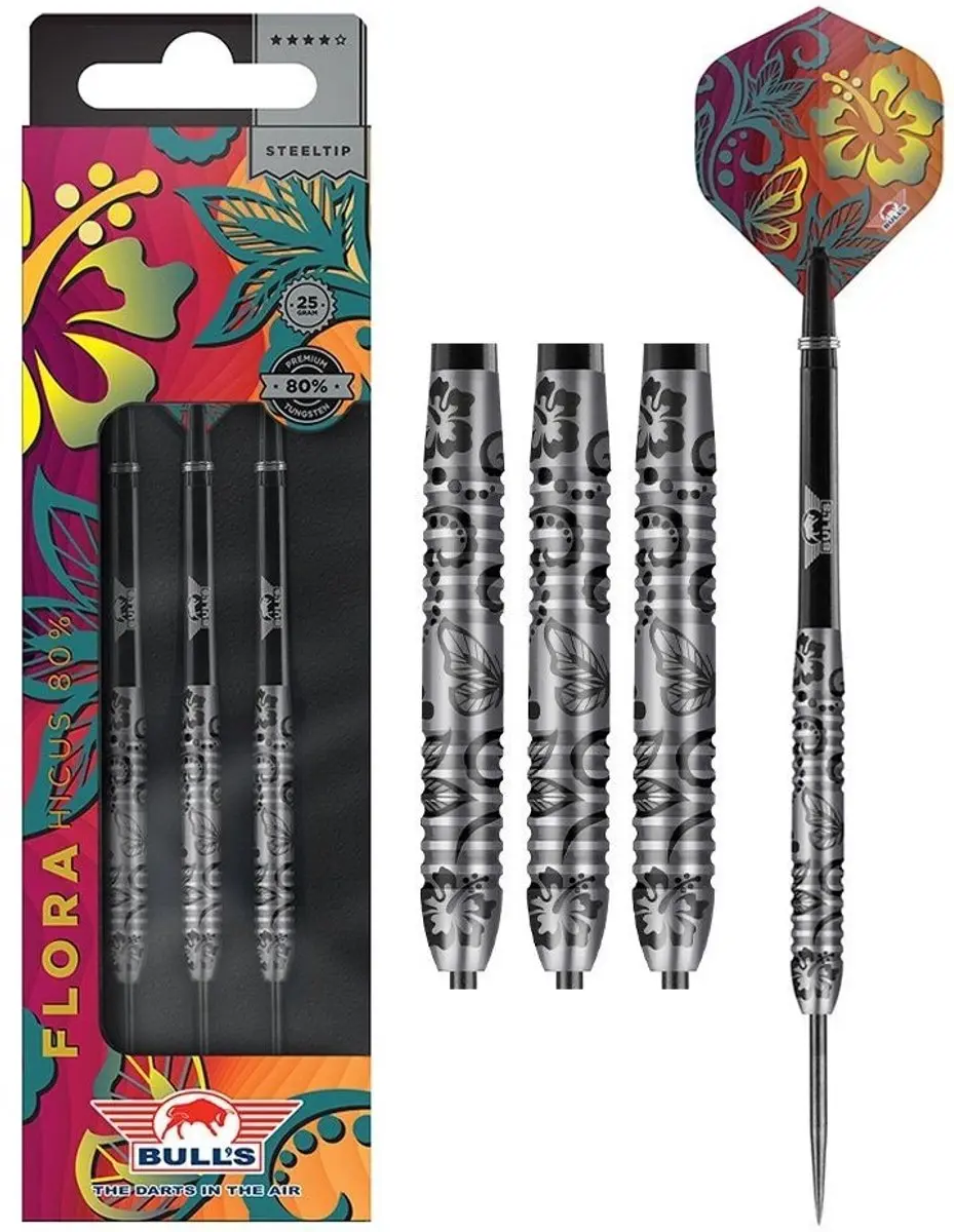 Bull's Flora Hicus Dartpijlen 28g - 3 Stuks