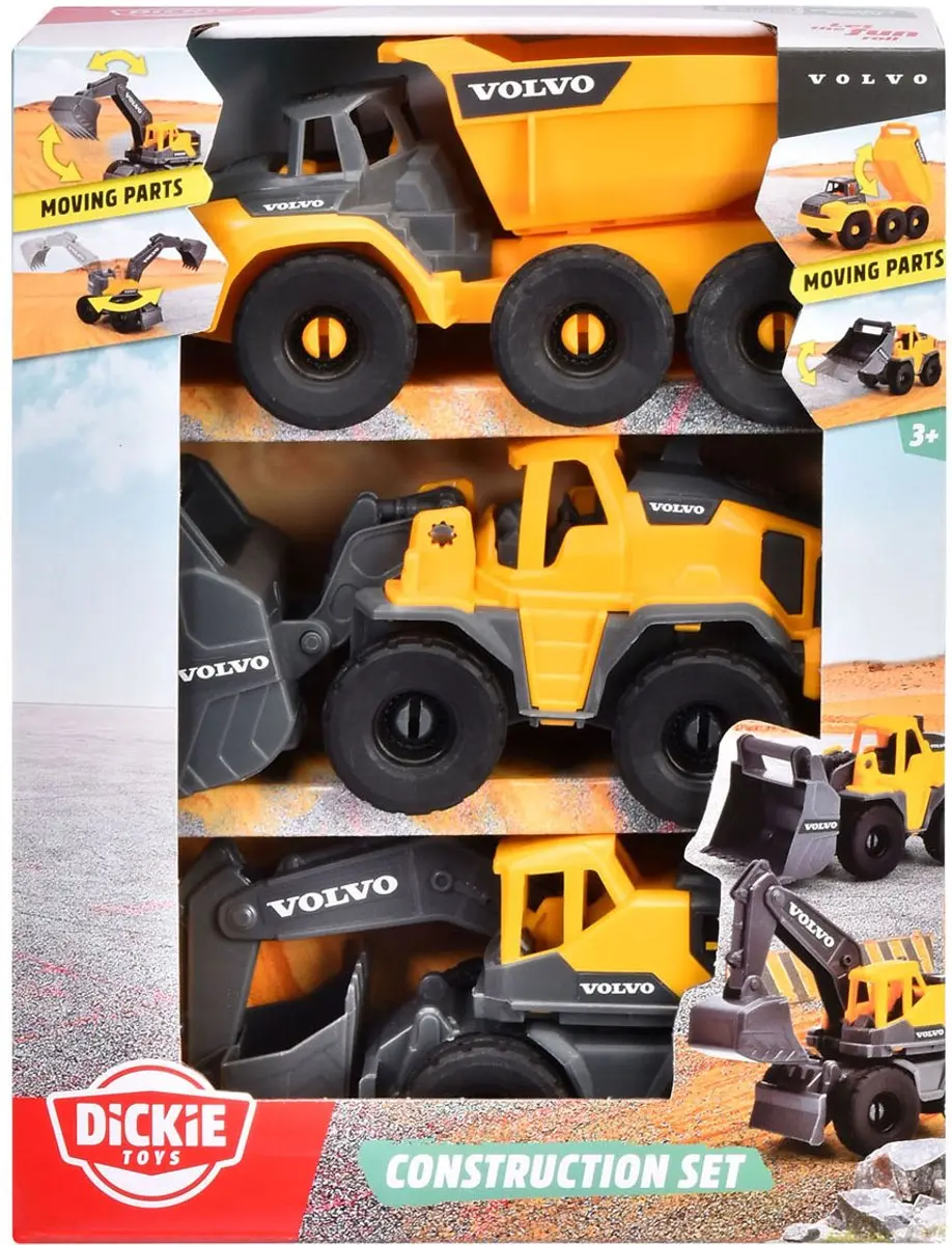 Dickie Volvo Constructie Werkvoertuigen Speelset 203722015 - Multicolor - afbeelding 6 van 6