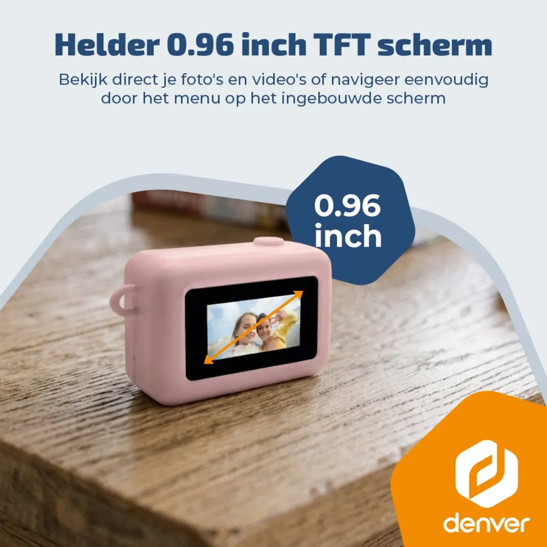 Denver DMC1003 Mini Camera - 3MP Foto & FullHD Video - Roze
