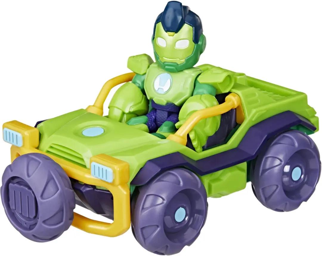 Hasbro Marvel Iron Man and his Awesome Friends Iron Hulk Actiefiguur & Voertuig G14725X00 - Groen